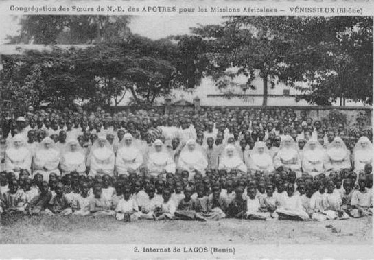 RDahomey Benin Mission Nuns and Students C1930